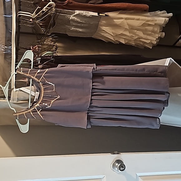 H&M Dresses Hm Gray Dress With Sequins Poshmark